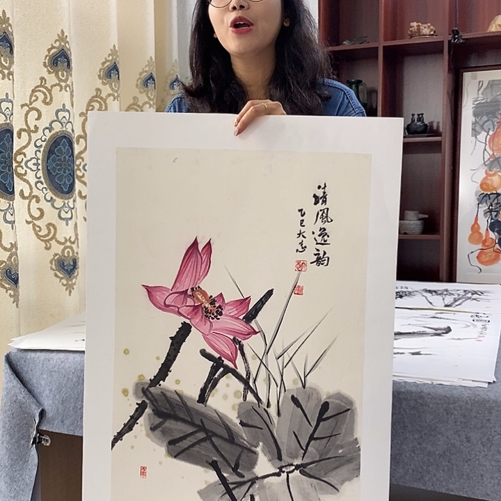 国画纯手绘国画写意作品43*63