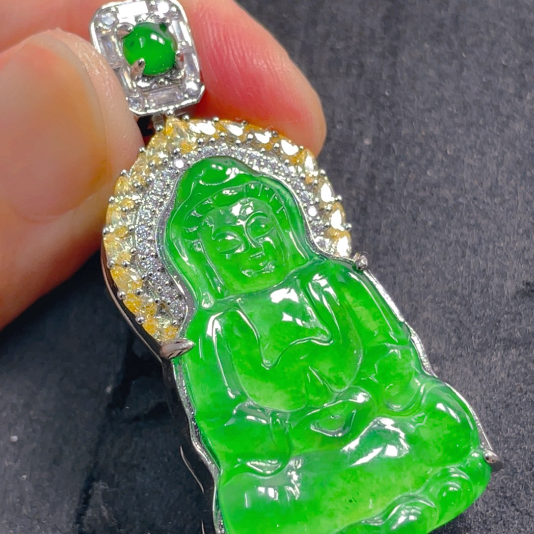 翡翠未镶嵌吊坠(不含链)