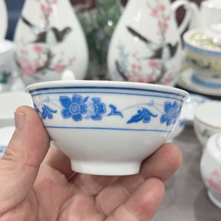 壶釉下五彩的瓷器和瓷器