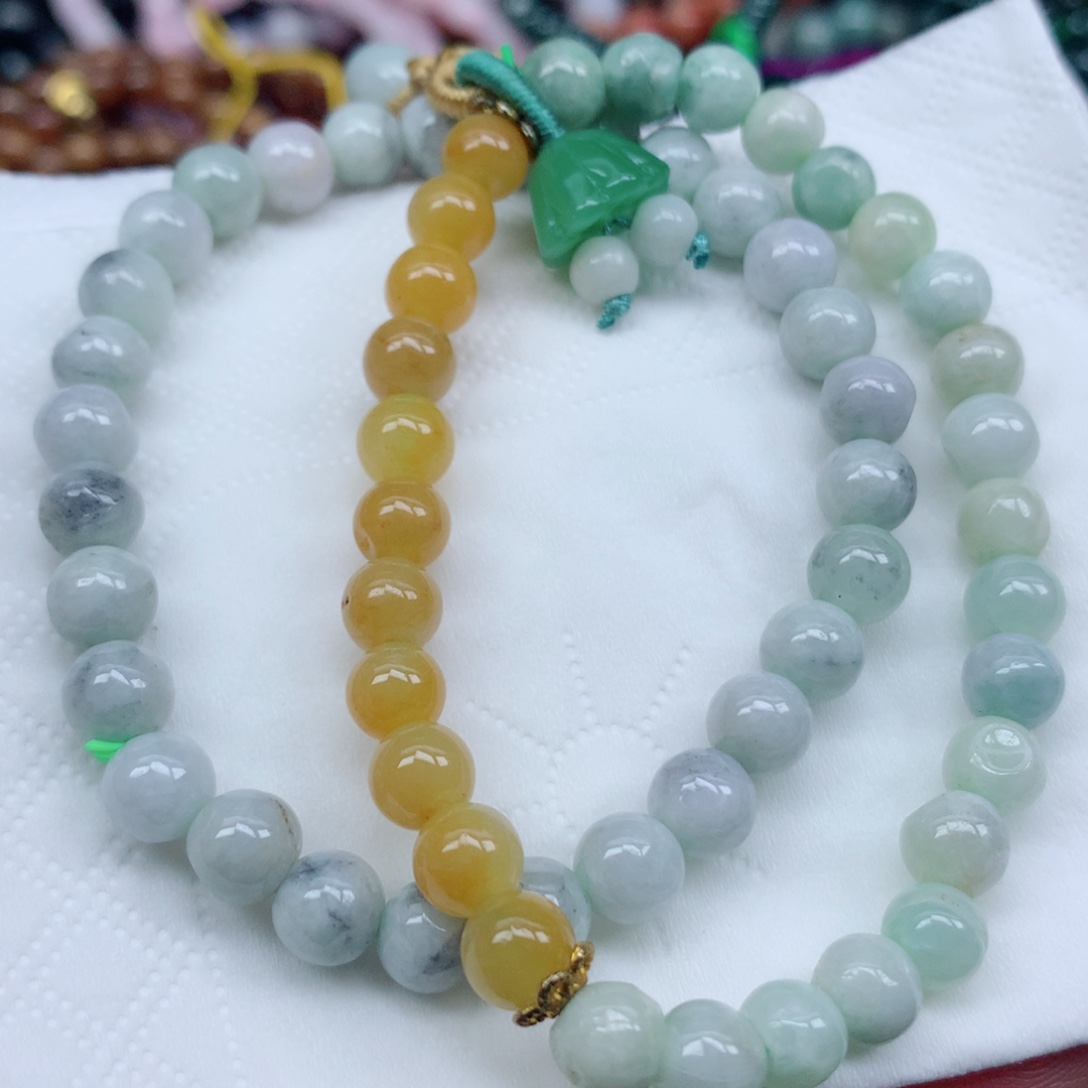 翡翠未镶嵌颈饰翡翠串