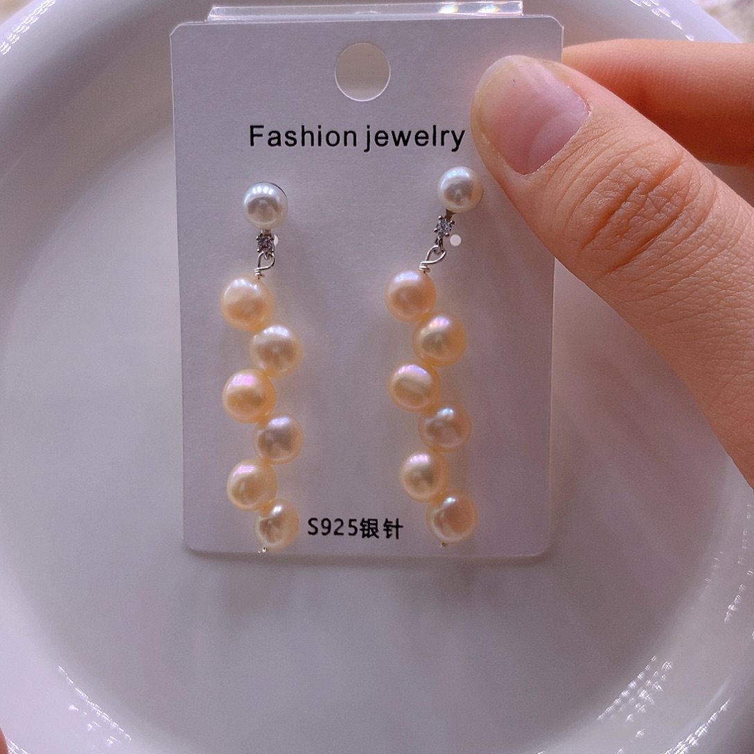 未镶嵌淡水珍珠耳饰耳环