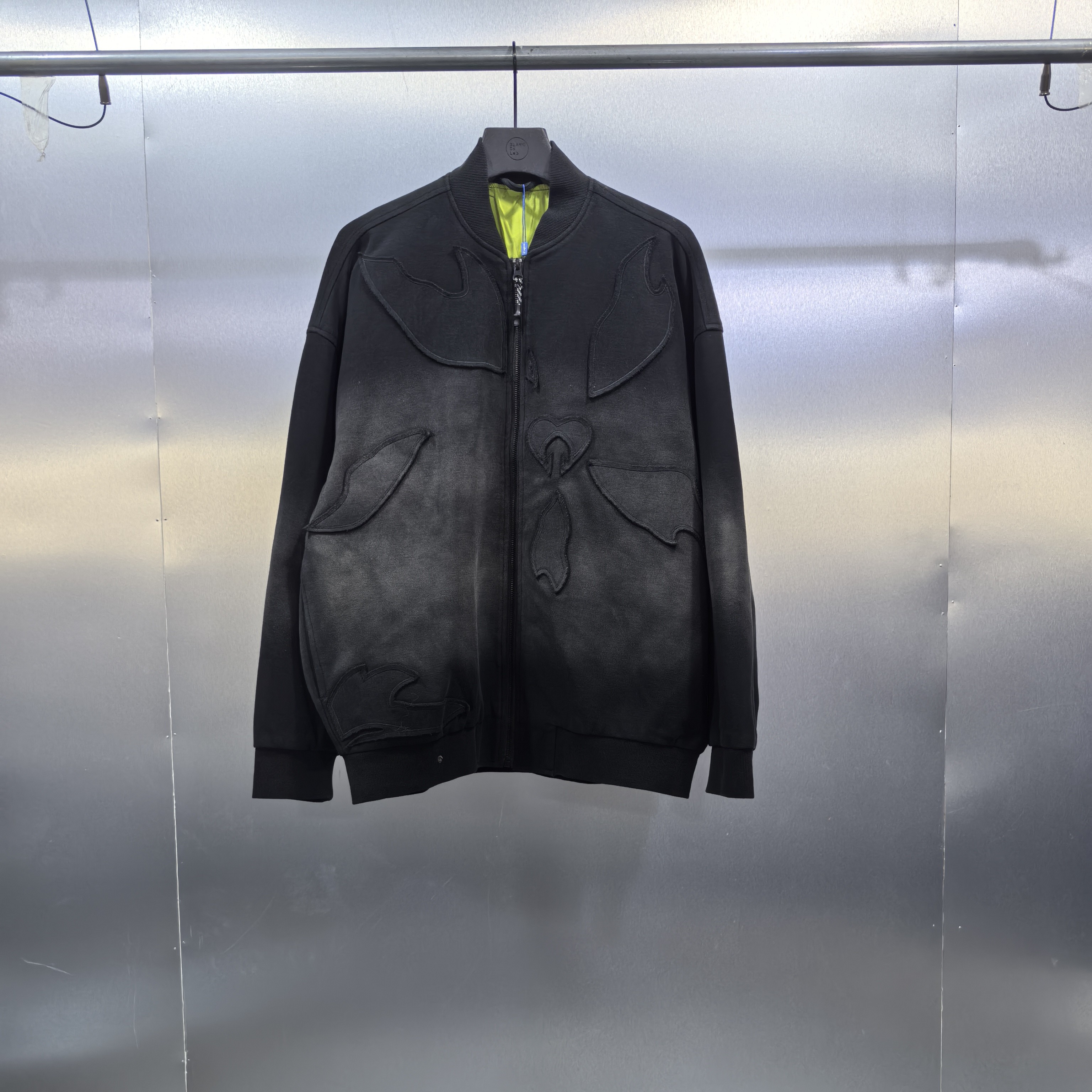 C01-120318-RES春秋款复古做旧立体贴布印花宽松百搭棒球服外套