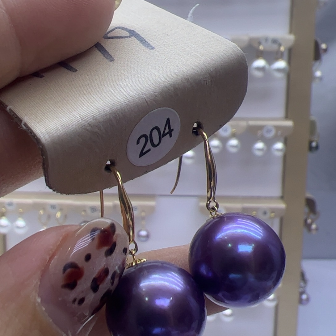 淡水珍珠耳饰18K金镶嵌