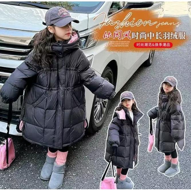 412351《现》韩版儿童休闲百搭时尚连帽洋气羽绒服