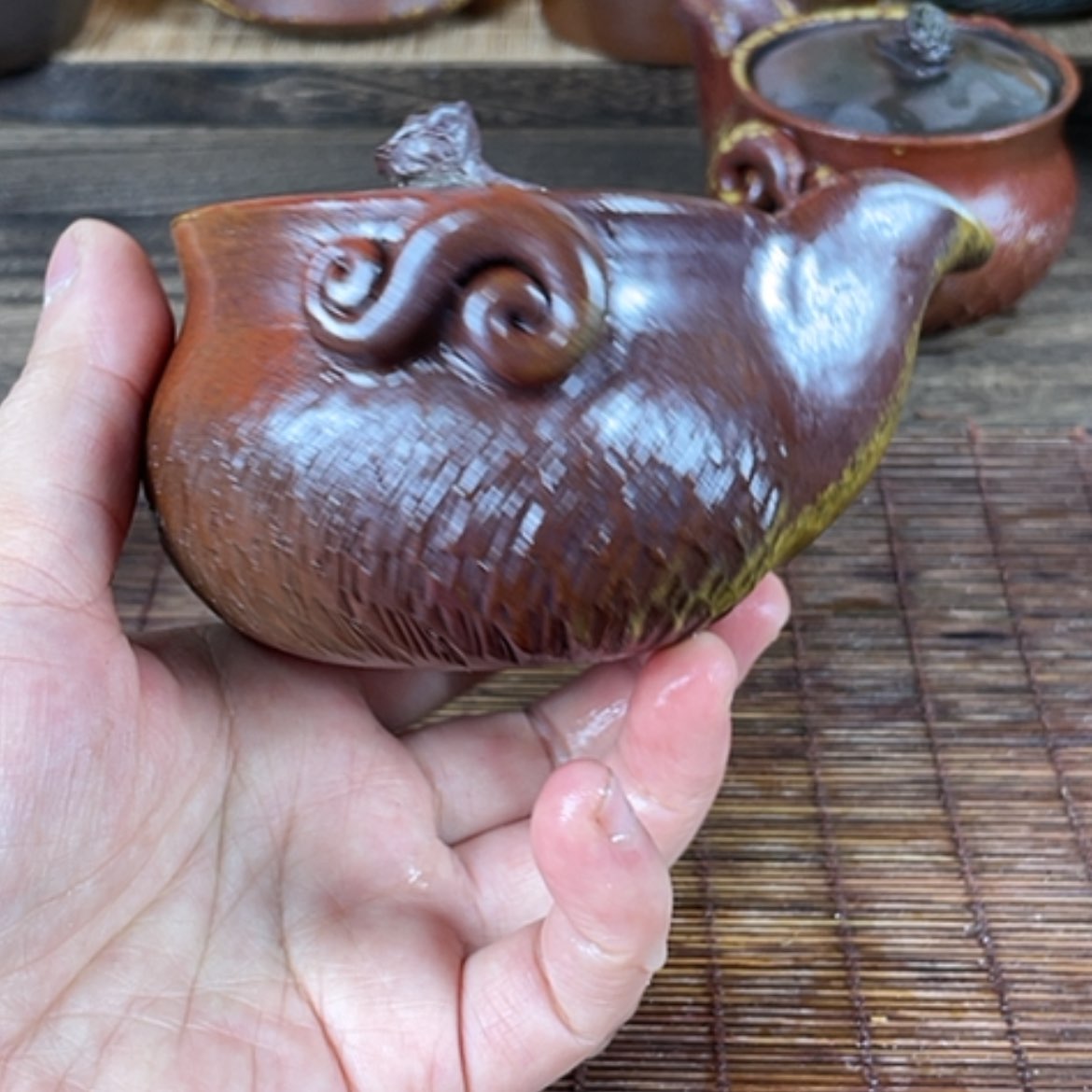 【闪购商品】河****）柴烧宝瓶容量220毫升左右瑕疵