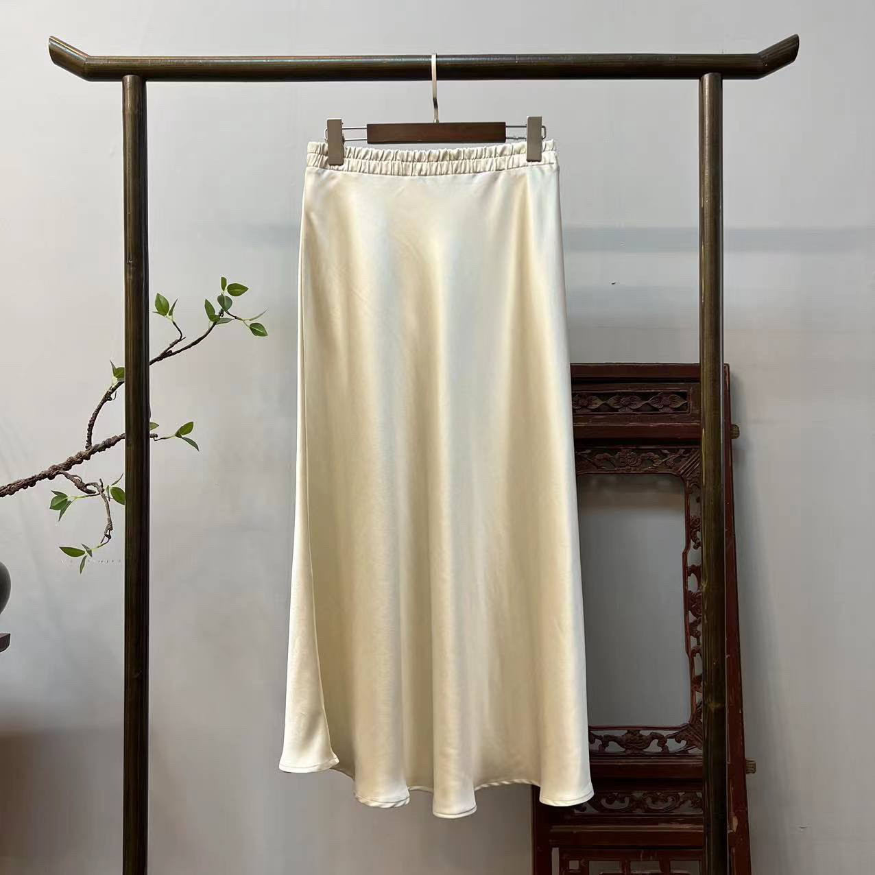 【云自在】新中式百搭半身裙垂感中裙Q80049