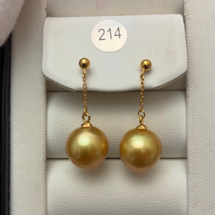 耳饰银S925镶嵌海水珍珠