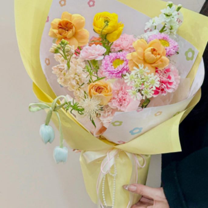 【多巴胺】法式三八节礼物花束送花上门