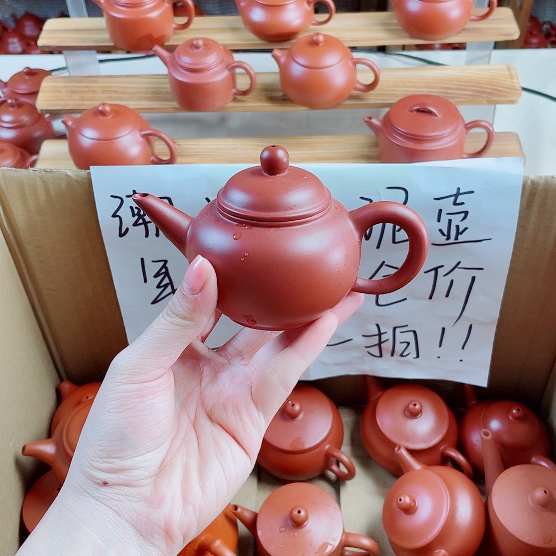 潮州朱泥壶手拉壶水平120