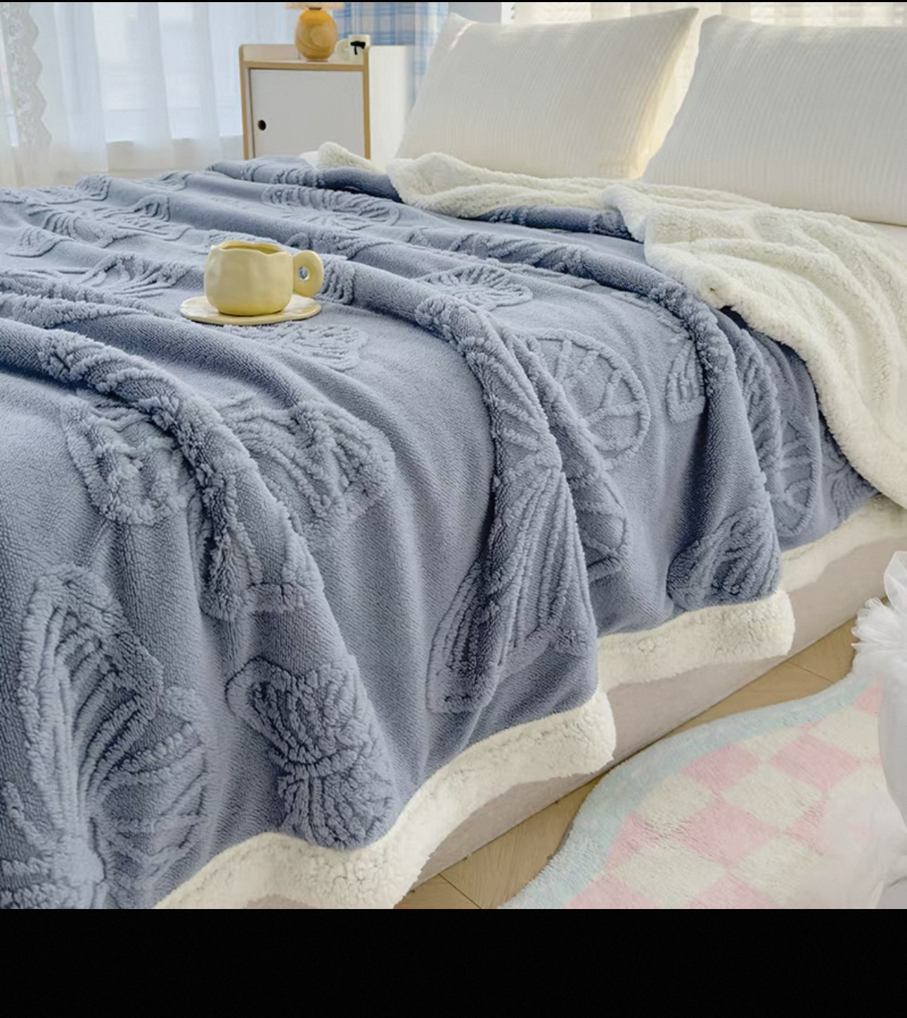 JX6床上用品双面绒毛毯睡毯柔软家用亲肤多功能机洗四季毯