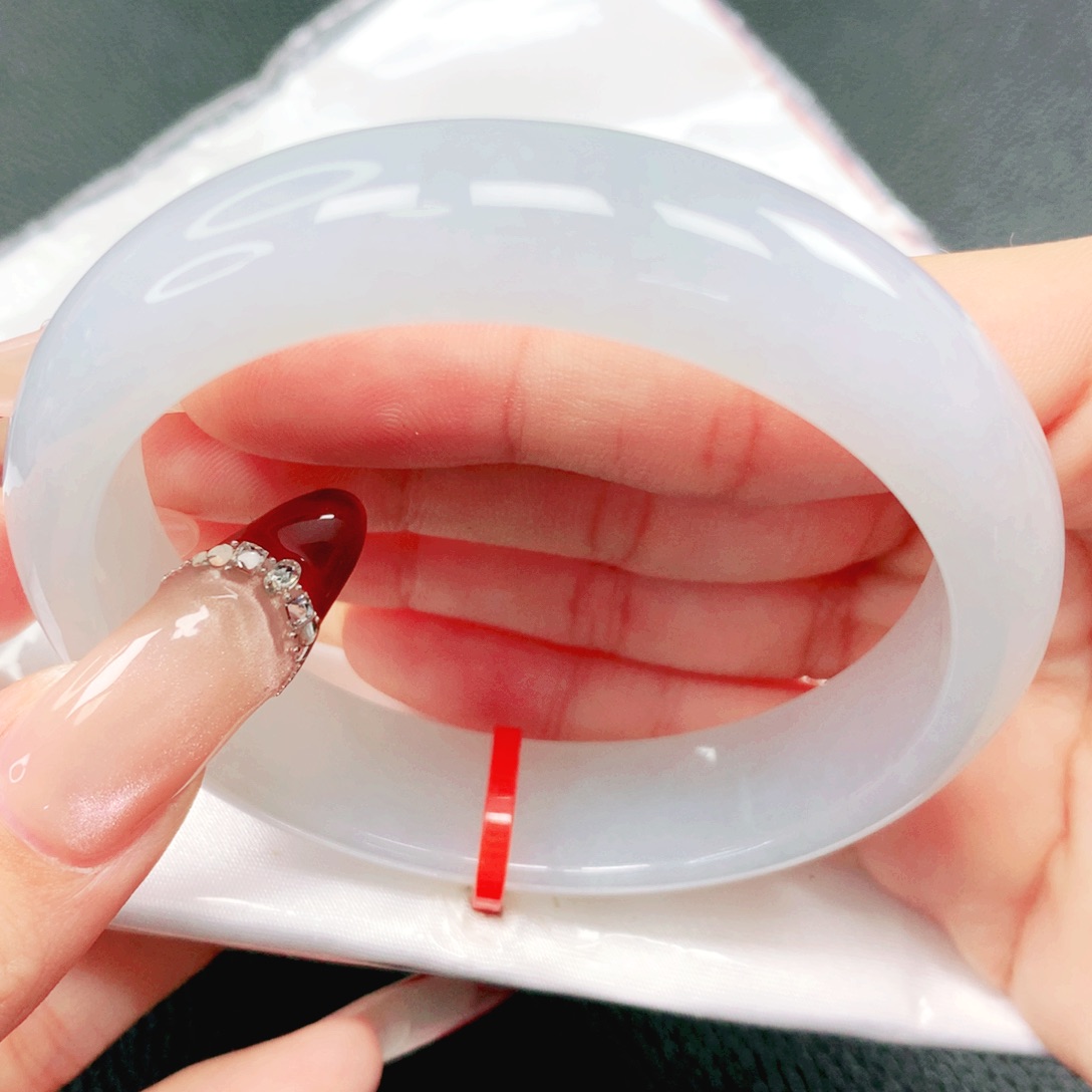 翡翠未镶嵌手镯57.58