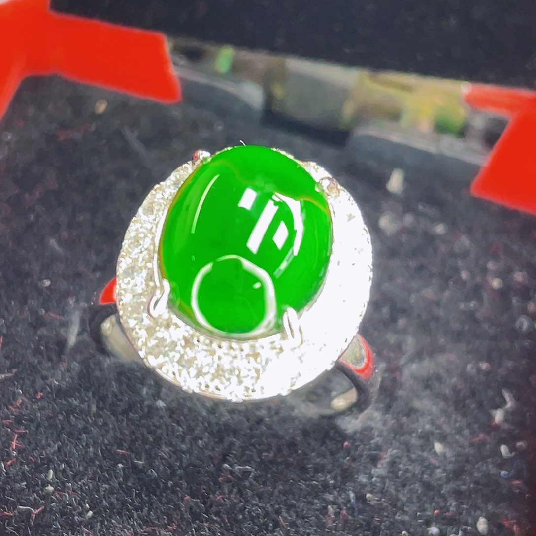 翡翠吊坠(不含链)银S925镶嵌