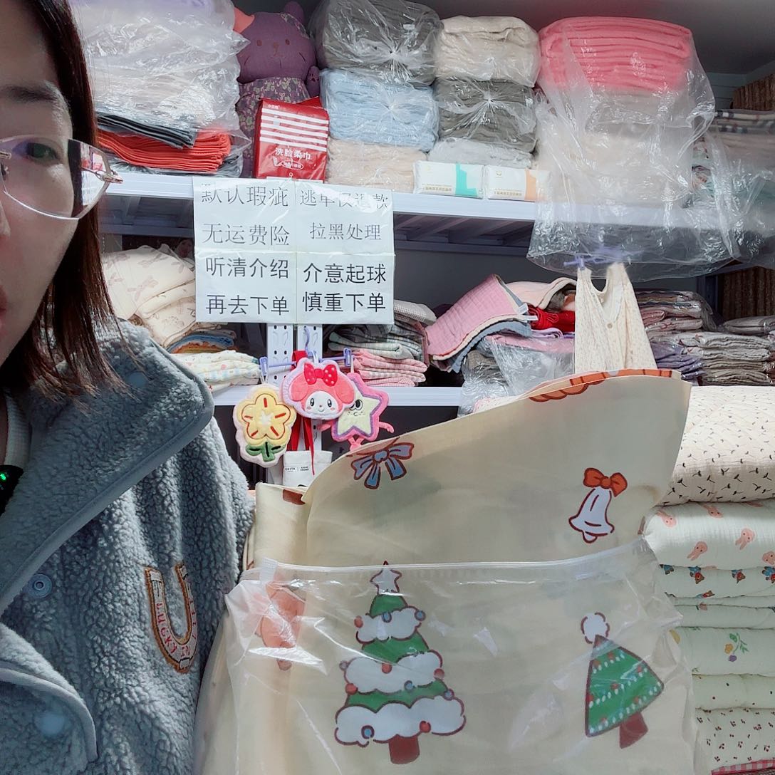 棉双人纯棉双层纱被罩