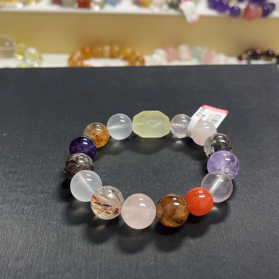 水晶手链未镶嵌水晶多宝手串