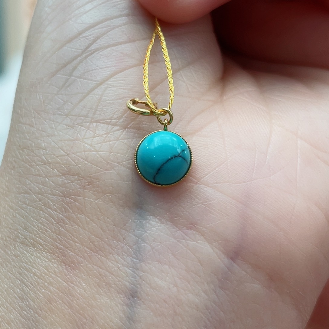 绿松石戒指18K金镶嵌