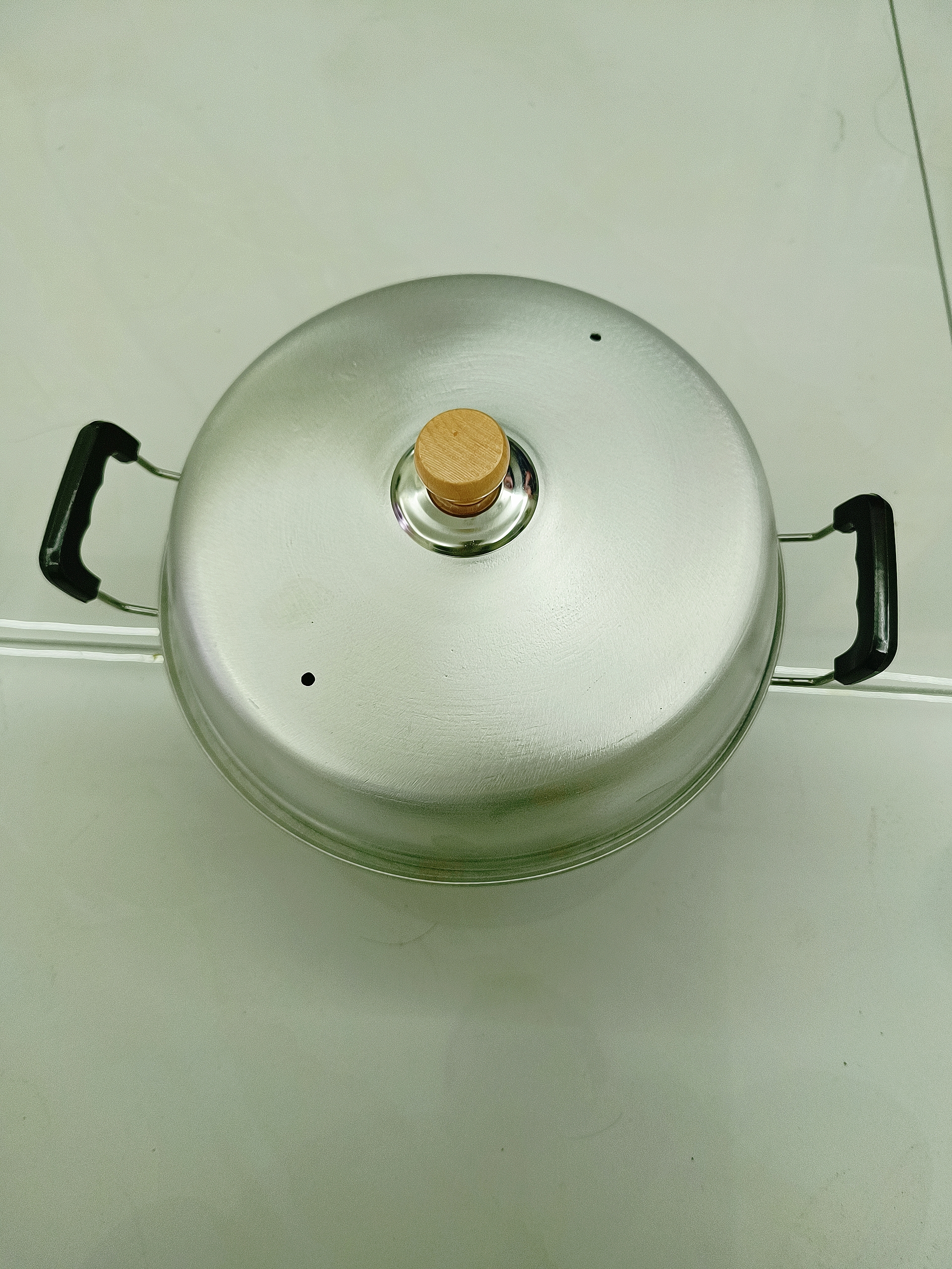 28公分老式手工铝制小汤锅蒸锅家用加厚单篦蒸馒头包子耐用铝锅