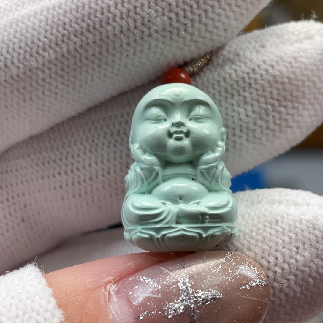 绿松石未镶嵌挂件