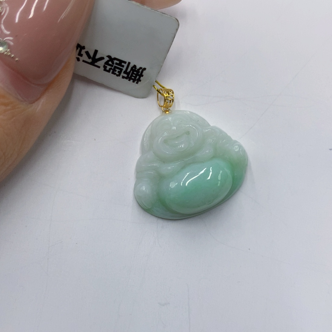 翡翠颈饰18K金镶嵌翡翠