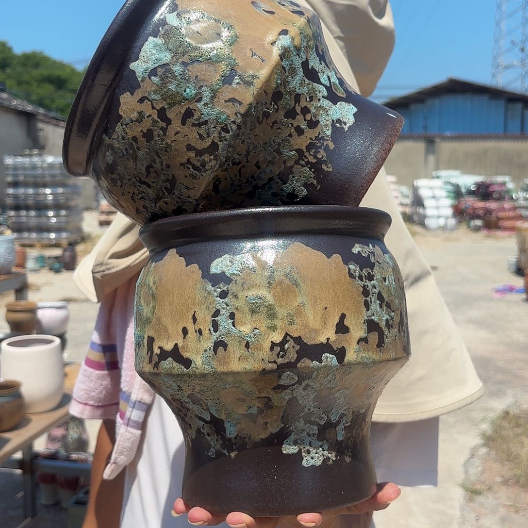 油画火锅两个口径19高度20