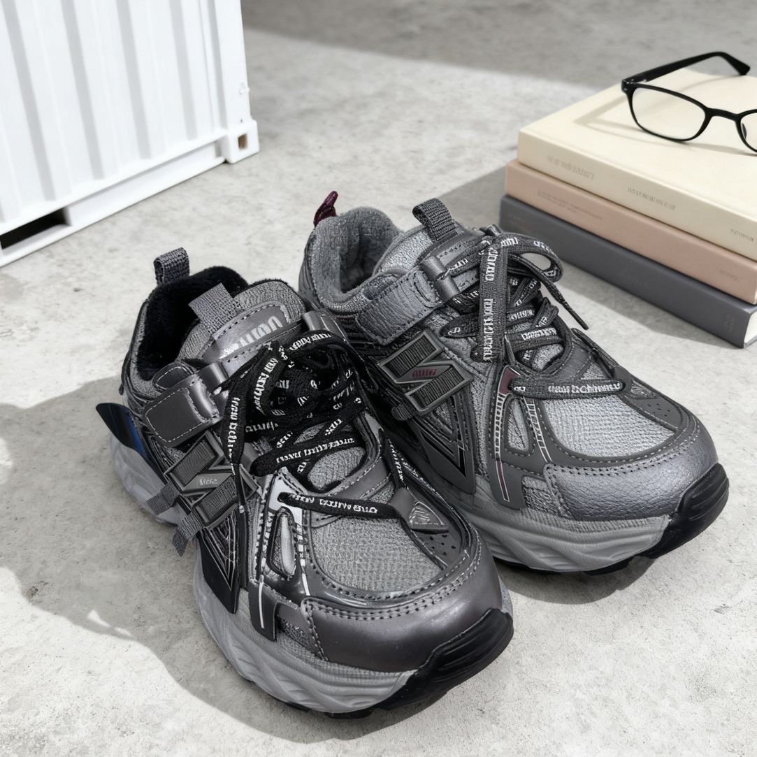 【大棉】男女孩皮面运动休闲鞋牙M97-2