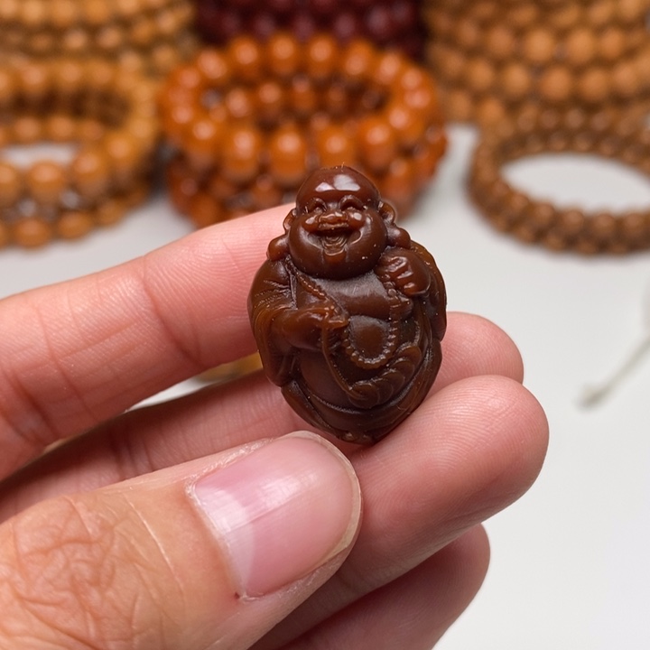 橄榄核吊坠玉华弥勒