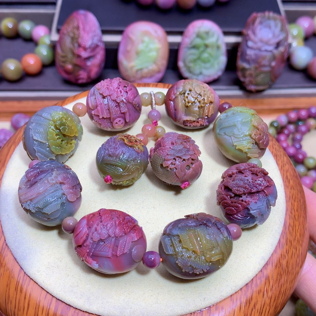 玛瑙手链未镶嵌盐源