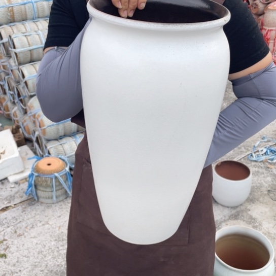 紫砂花盆口20高41瑕疵瑕疵