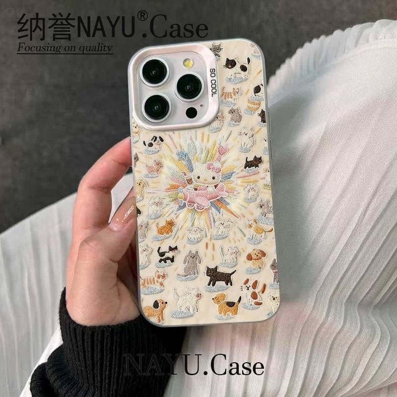 奶茶飞机KT彩银壳适用于iPhoneiPhone苹果17手机壳华为oppo小米