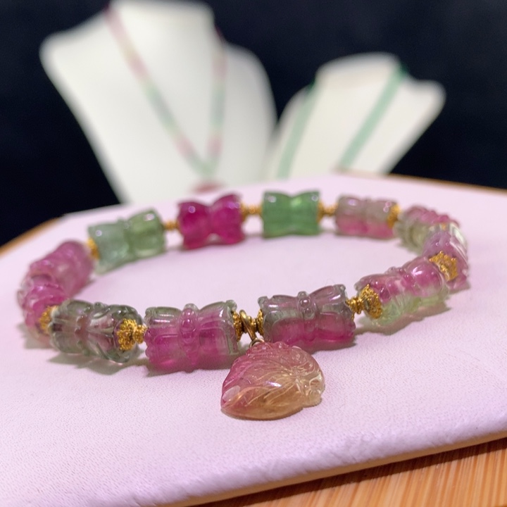 双色碧玺手链未镶嵌