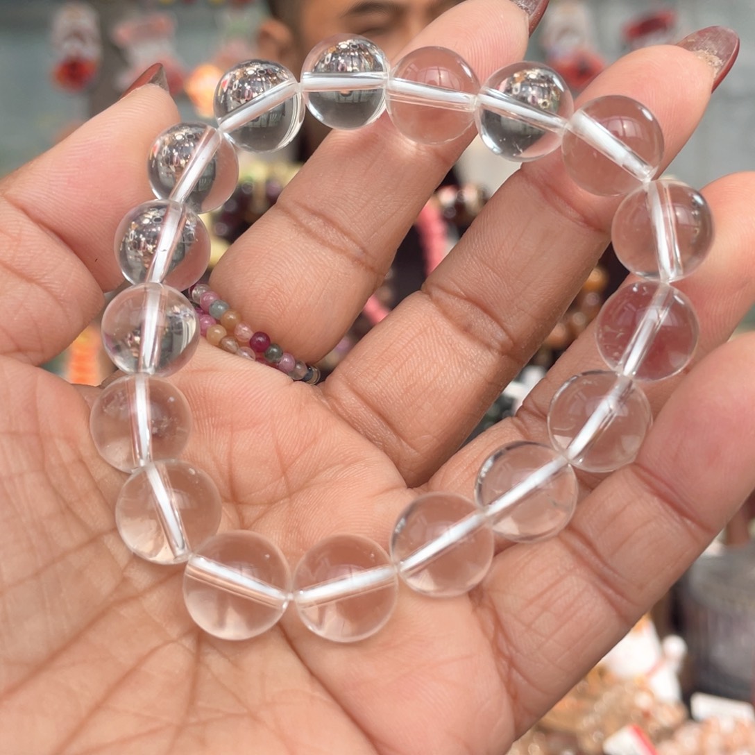 水晶手串未镶嵌12mm白水晶手串