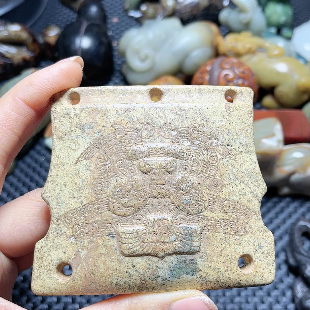 白玉菩提吊坠摆件