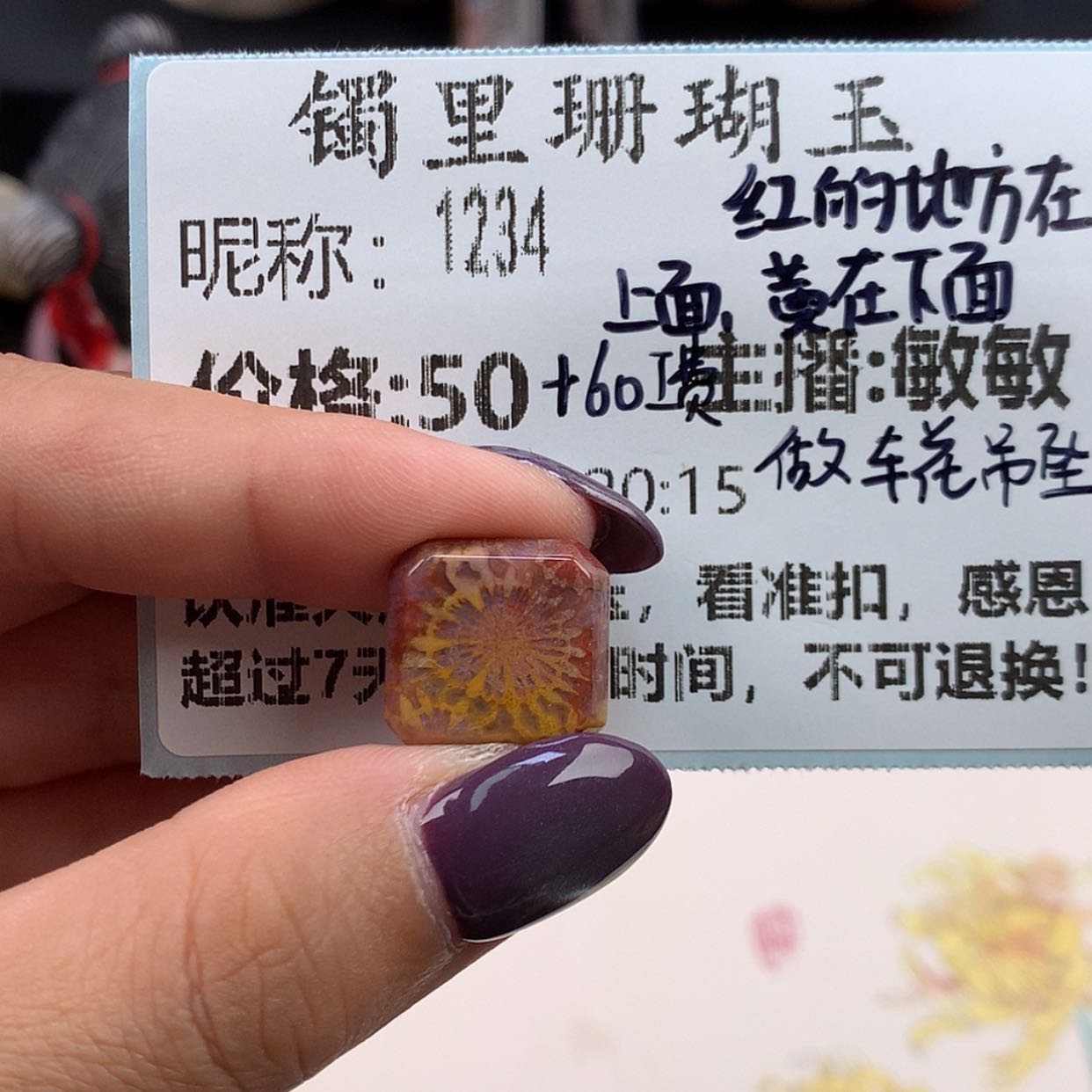【闪购商品】颈饰未镶嵌硅化珊瑚（珊瑚玉）1**4