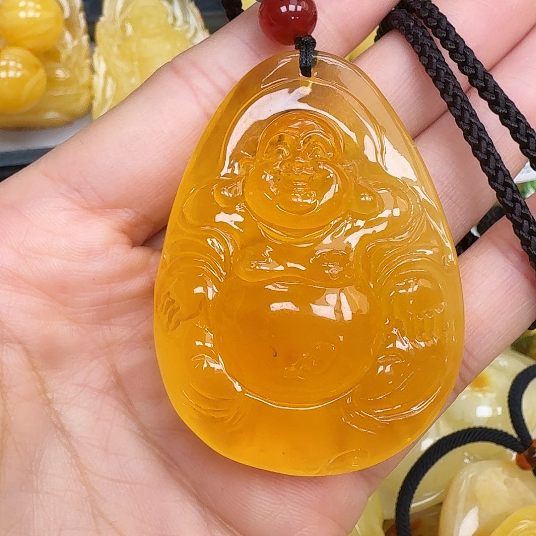 未镶嵌琥珀珠宝奇石吊坠