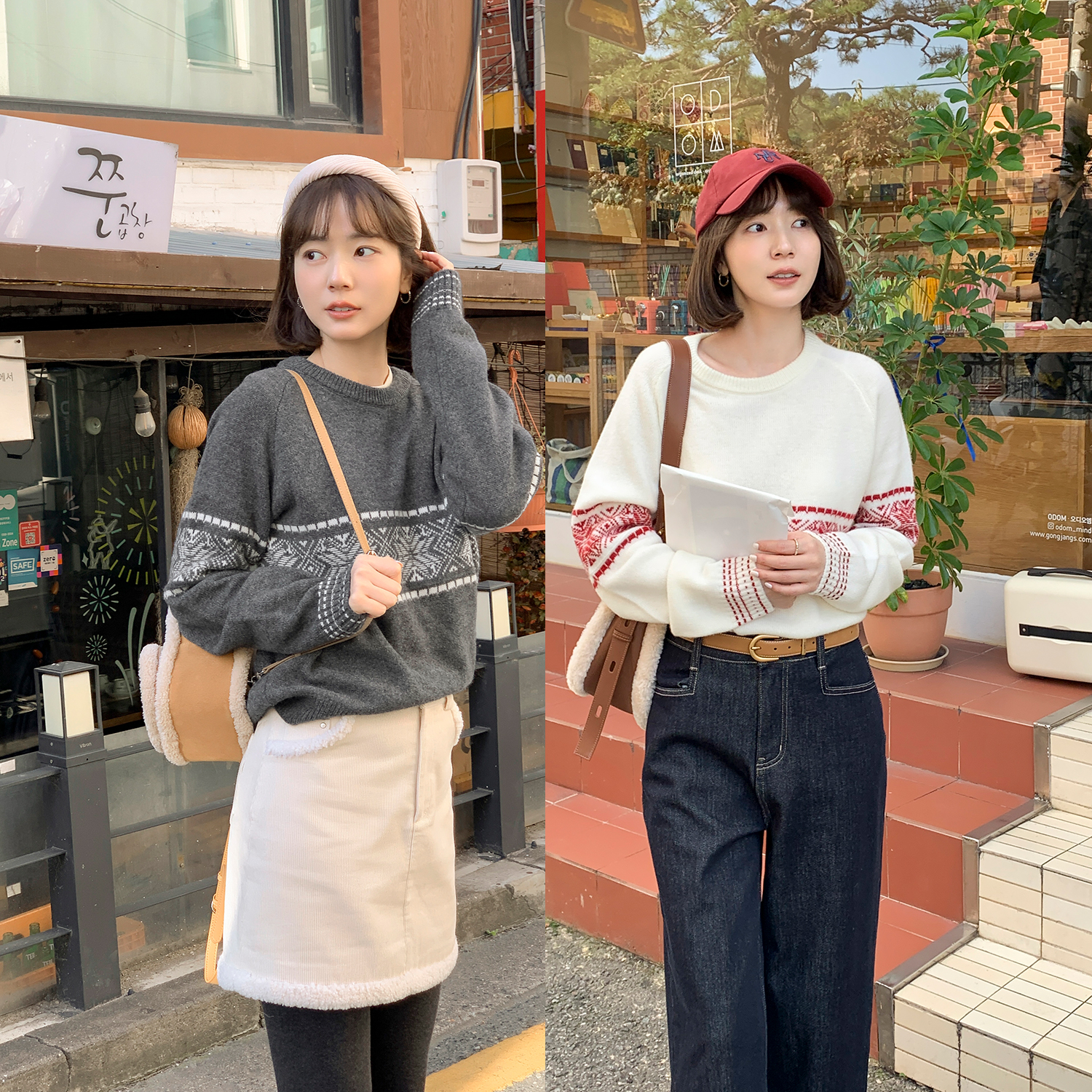 【牙牙】【92折】【雪花书签】FS508S068圆领针织毛衣