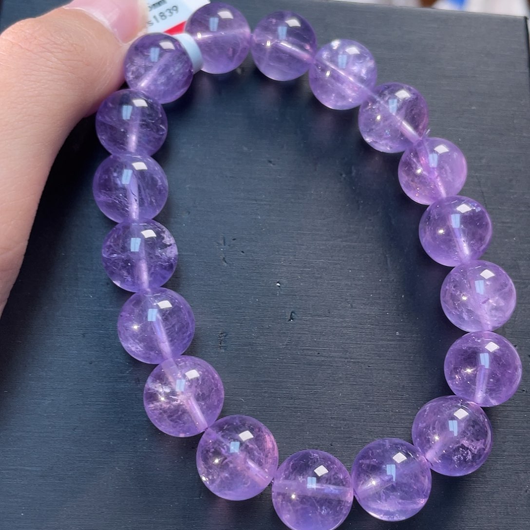 水晶未镶嵌手链薰衣草紫水晶zs1839 16号