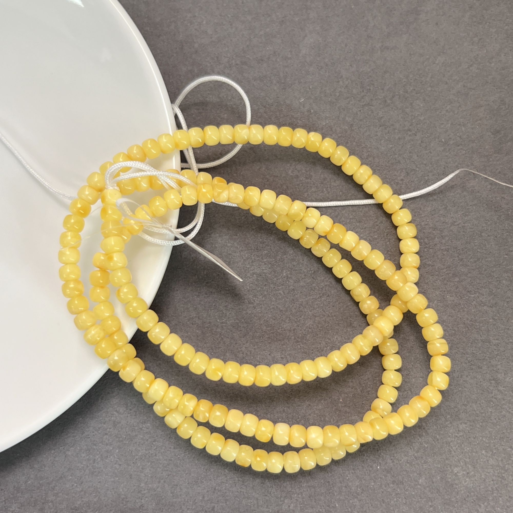 天然蜜蜡精工老型珠长链5-5.5mm