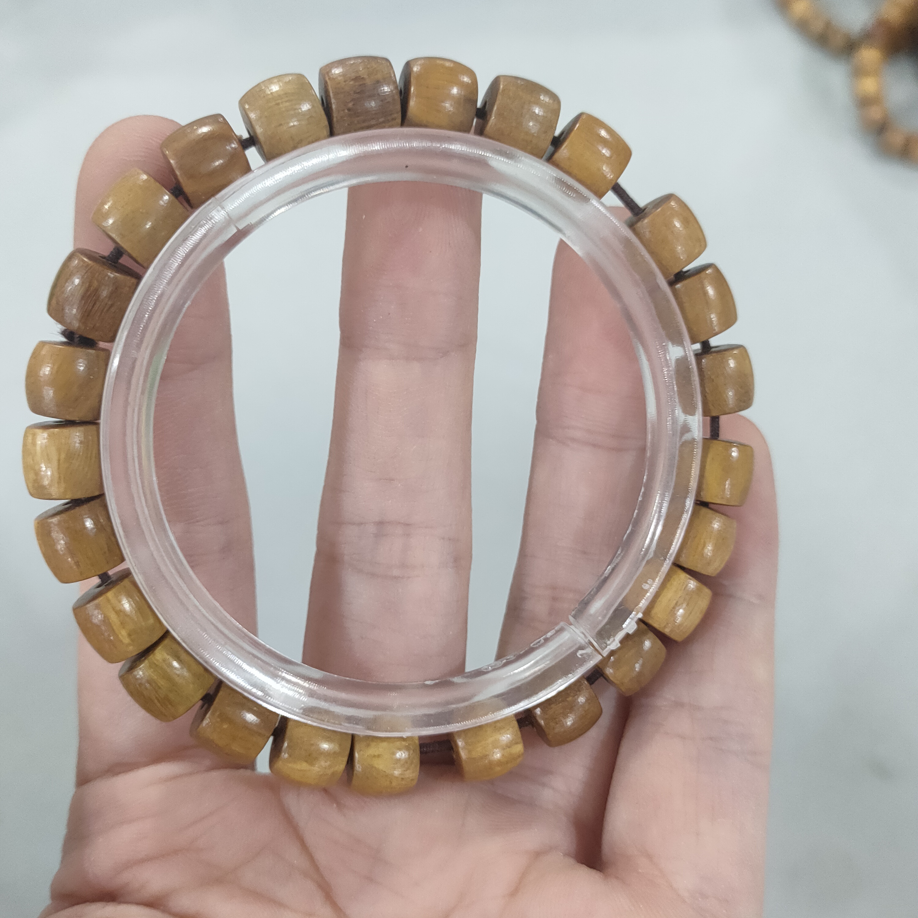 M130 绿檀 卡0.8直切单圈手串