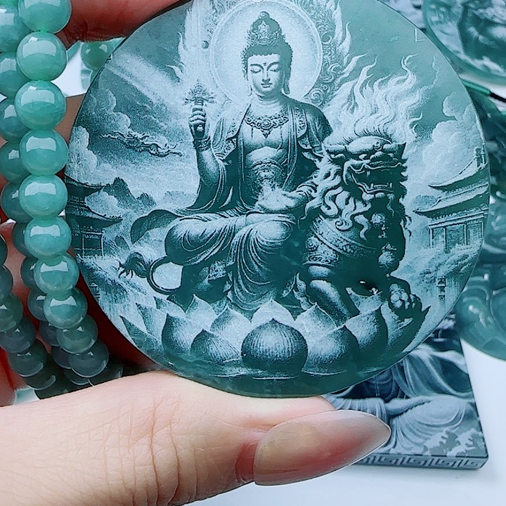 翡翠未镶嵌颈饰多样性发货天然的A货翡翠