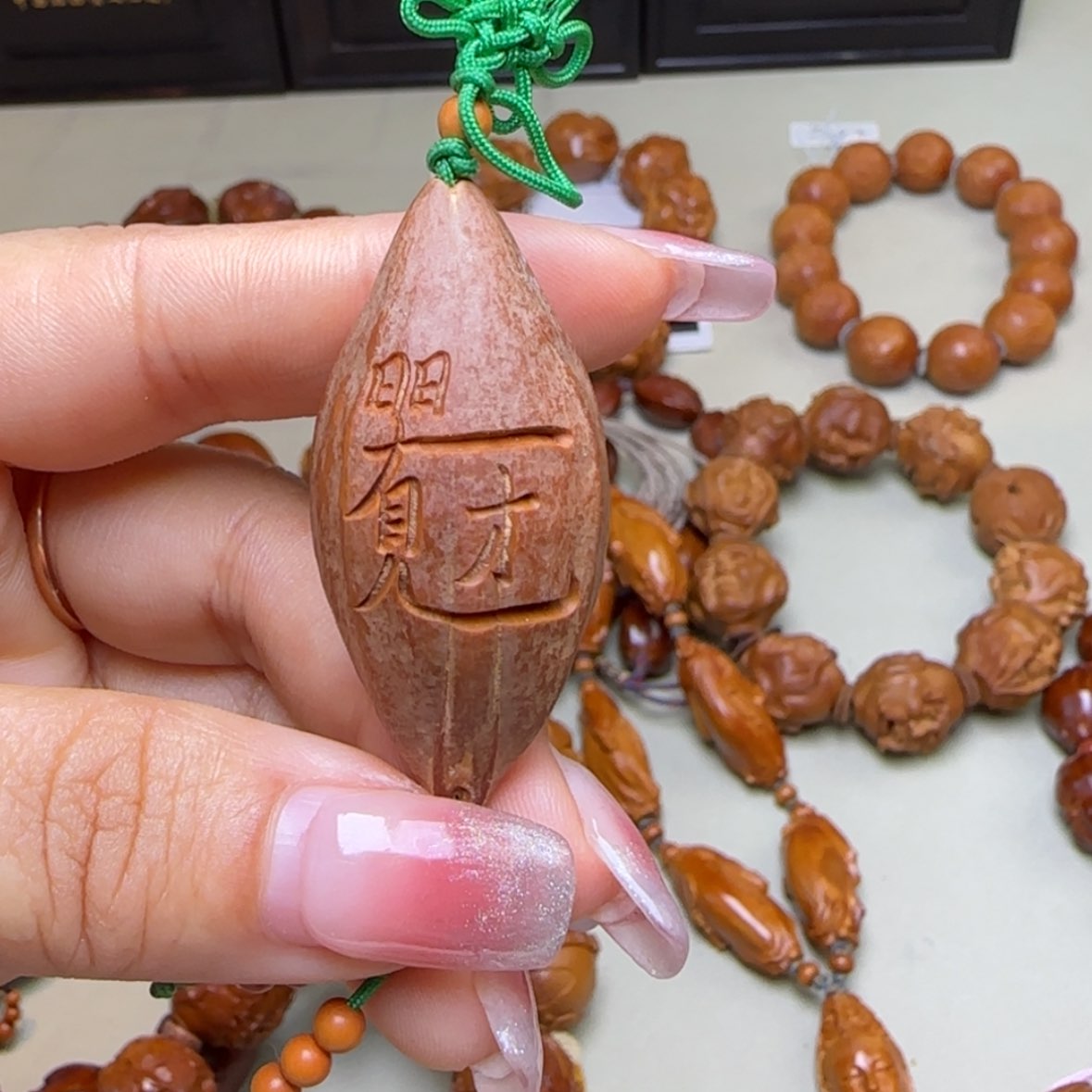 【闪购商品】橄榄核手串/手链纯手工刻字单子