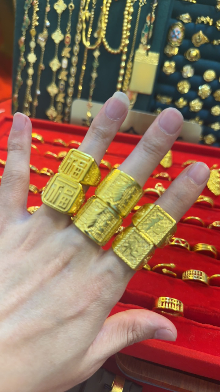 合金戒指 男士戒指宽面古法工艺开口戒指