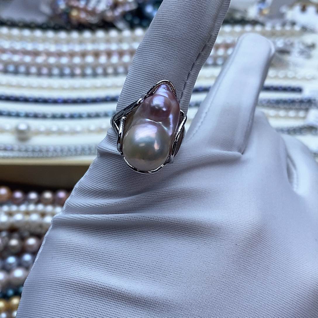 淡水珍珠颈饰银S925镶嵌