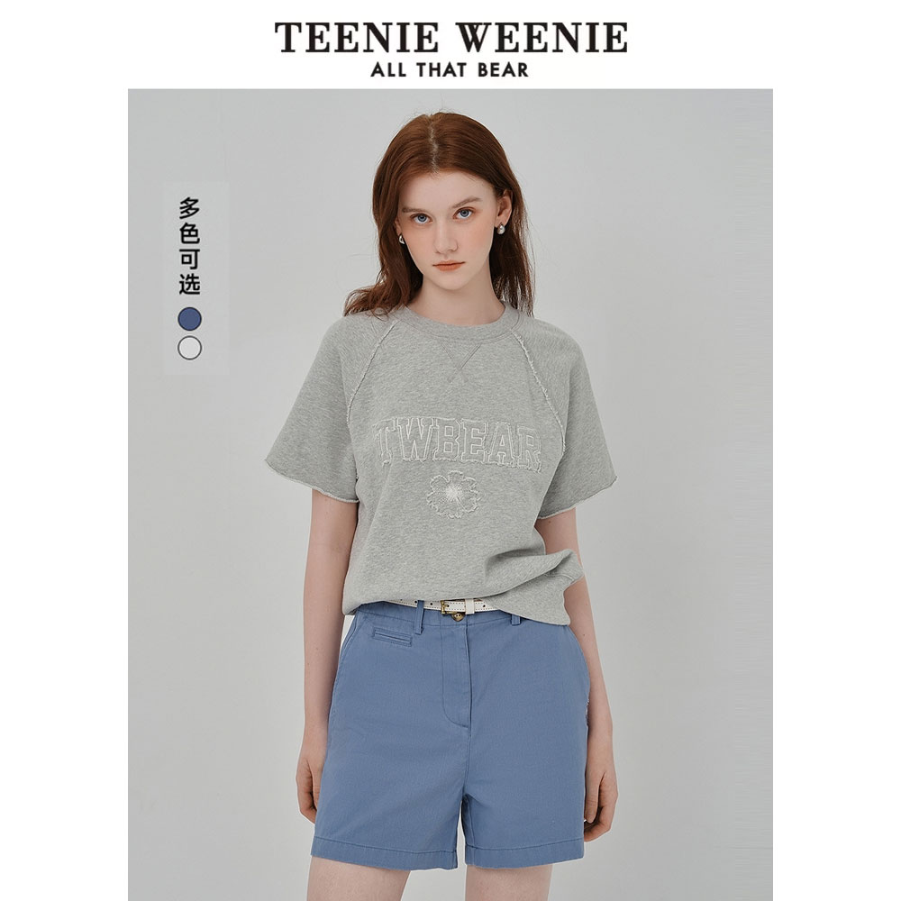 TeenieWeenie小熊卫衣25春夏新款休闲时尚花纱短袖女TTMA256310N