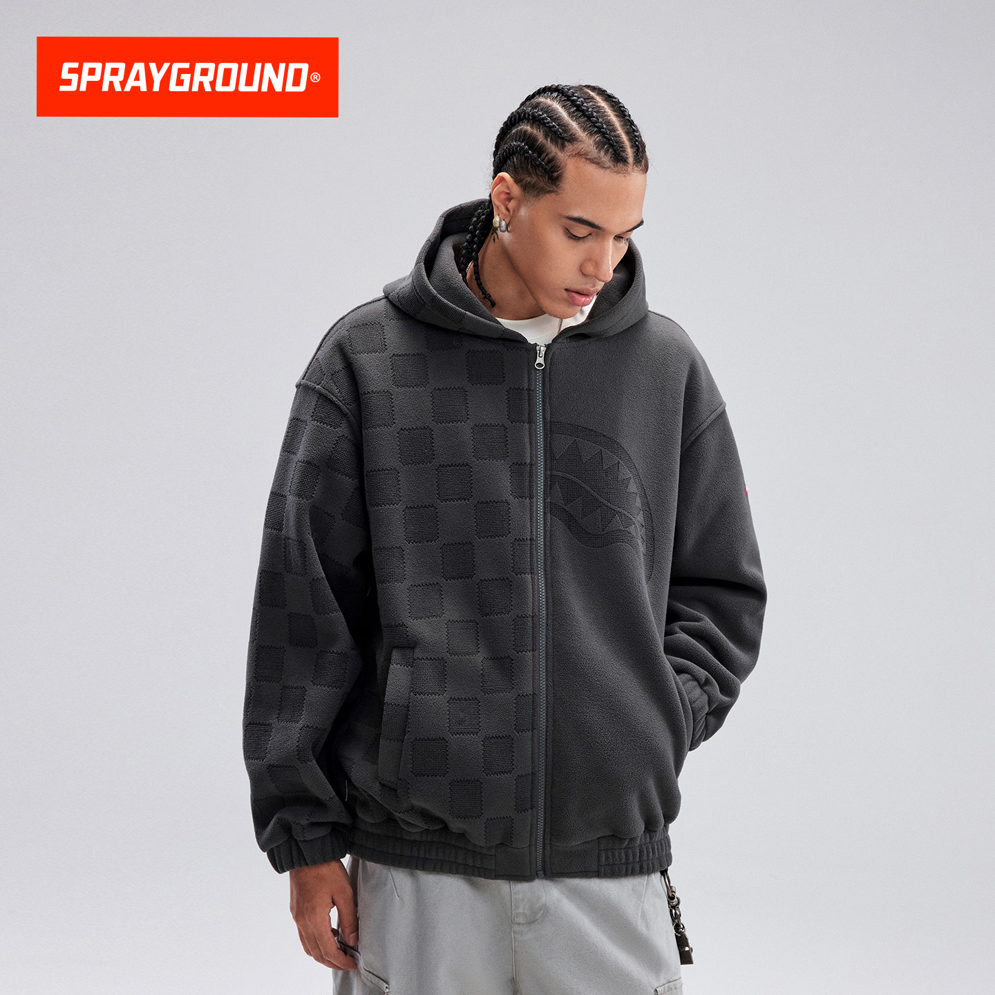 SPRAYGROUND鲨鱼嘴连帽开衫潮流美式休闲宽松保暖时尚XB WE143302