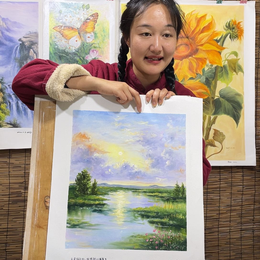 油画薇爽恭喜竞拍成功