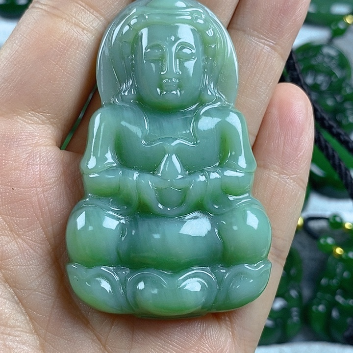吊坠(不含链)未镶嵌和田玉（碧玉）
