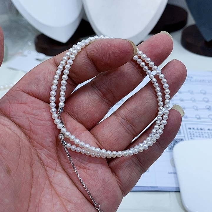 踏***辰颈饰银S925镶嵌淡水珍珠