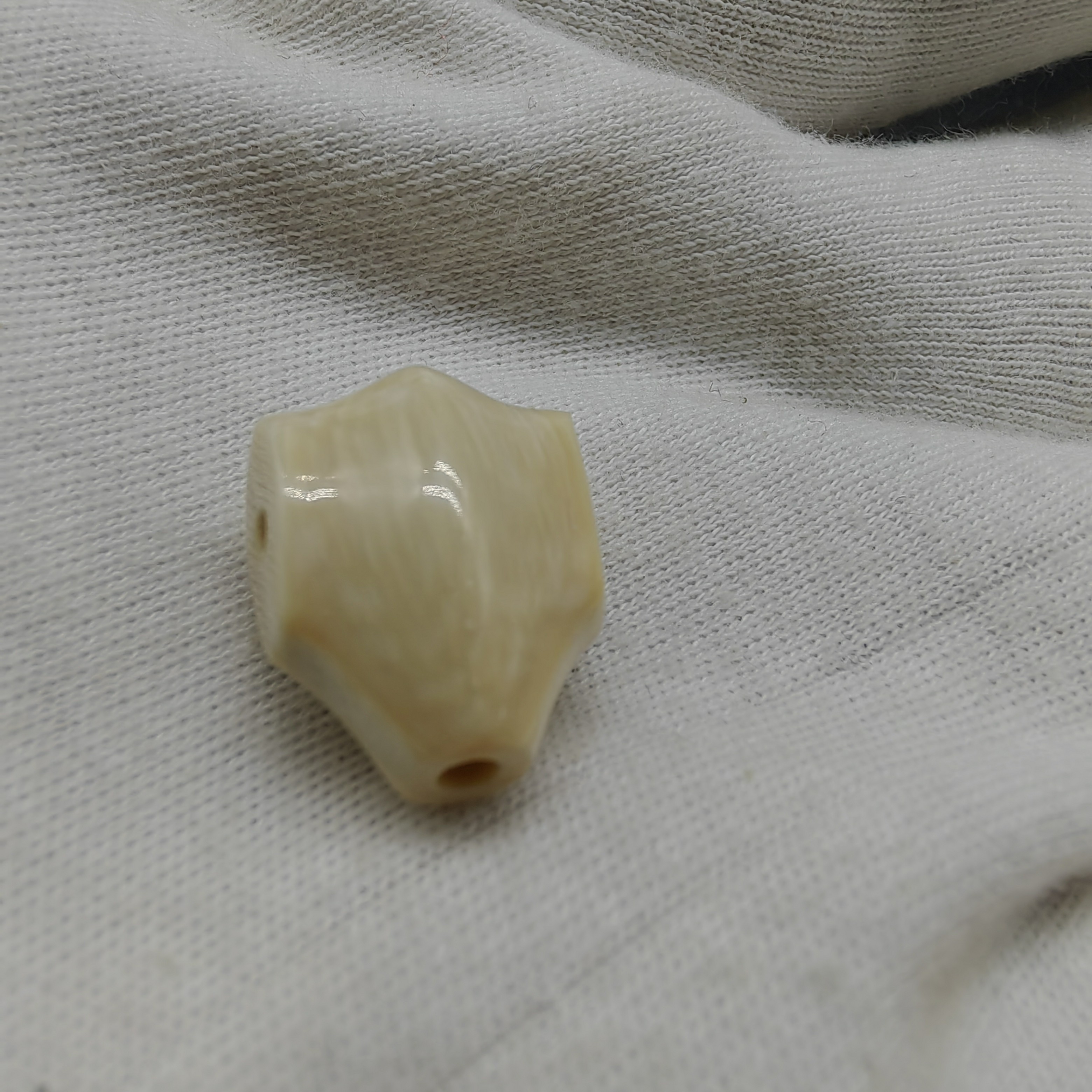 天然保真猛犸象牙鲨鱼背三通17x13㎜三通