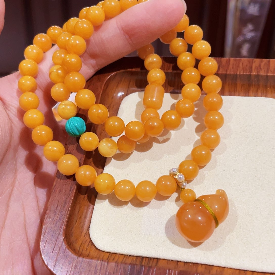 未镶嵌蜜蜡手链手串