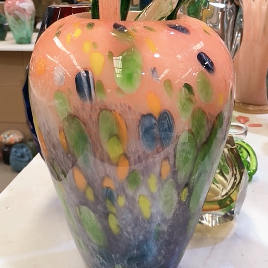 琉璃花瓶高31厘米口径9厘米