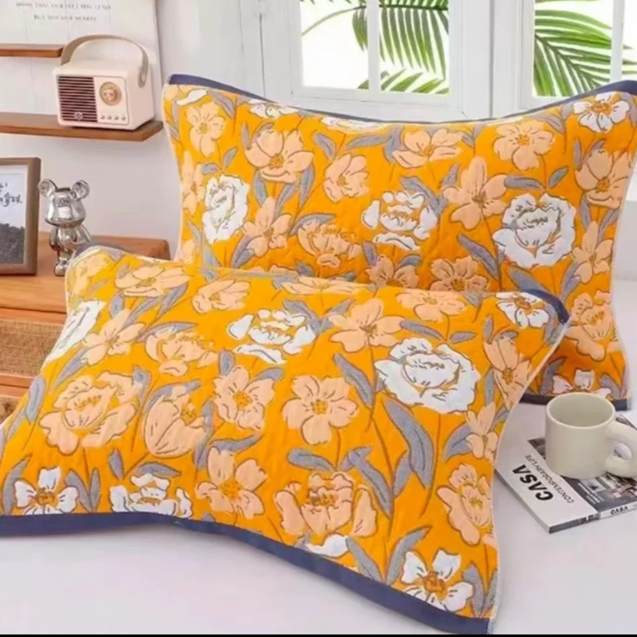 2025加大加厚款吸汗透气枕巾装纱布系加厚枕巾（拍一发二）（不带包）